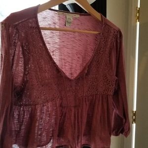 Short Length American Rag Mauve Top Size L